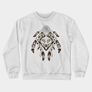 Dreamcatcher Wolf Crewneck Sweatshirt